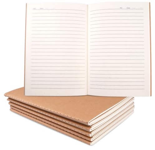 Lytonix 10 stycken A5-anteckningsböcker, 21 x 14 cm linjerade sidor A5-anteckningsblock, 36 ark/72 sidor anteckningsböcker, set, skissbok, anteckningsbok för barn, vuxna, dagbok för skola, kontor