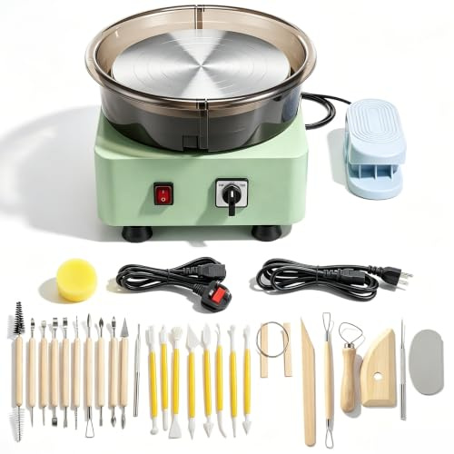 Electric Pottery Wheel 11'' (28cm) Turntable w/Carving Tool Kit