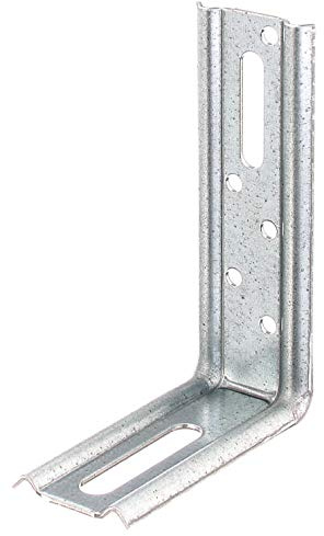 Alberts 339937 justeringsvinkel | 90°-vinkel, präglad, med långa hål | sendzimirförzinkad | 70 x 100 x 30 mm