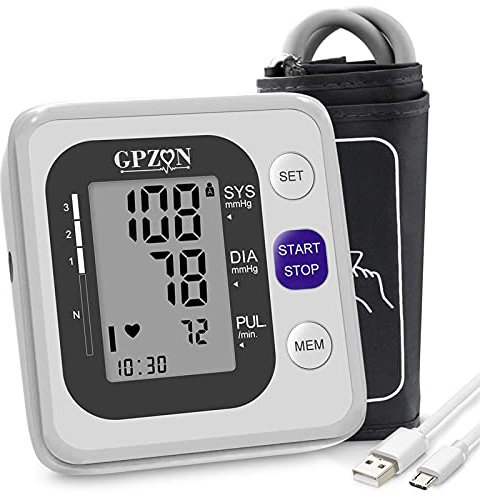 Blood Pressure Monitor Upper Arm Digital BP Monitor with Large Cuff Fully Automatic Irregular Heartbeat & Pulse Rate Monitoring Meter,Adjustable Cuff 22-40cm, 2X120 Memory