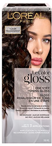 L'Oreal Paris One Step Toning Hair Gloss, In-Shower At Home Use, Boosts Shine, Enhances Color, Conditioning, Brass Neutralizing, No Damage, No Mix, Ammonia free, Paraben free