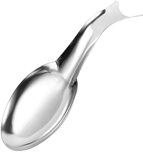 Yardwe Poggia Cucchiaio in Acciaio Inox Posacenere Mestolo Portacucchiaio Spatola Forchetta Mestolo Resto Custode Utensile da Cucina Organizer