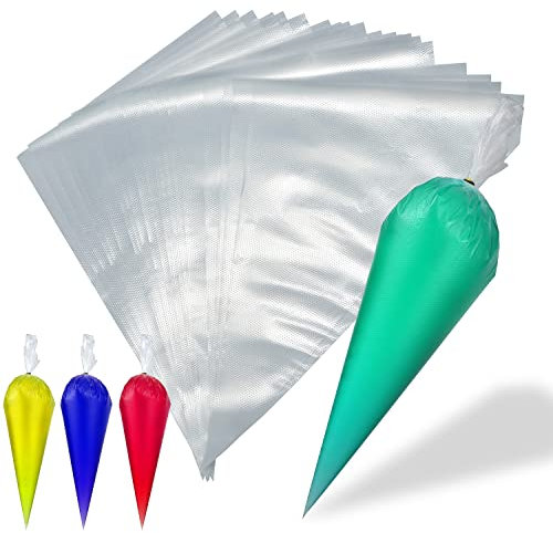 BERRY 100 Pcs 12 Inches Thick Disposable Piping Bags for Decorating Cakes, Pies, Cookies, Anti-Burst Icing Bags for All Size Tips Couplers (Pack 100-12 Inch)