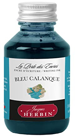 Jacques Herbin 17014T - Tintero 100ml - Plumas estilográficas, rollerball - Bleu Calanque