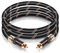 SKW Cable RCA coaxial digital, cable de subwoofer S/PDIF con diseño autoblocante, para sonido envolvente estéreo 5.1, amplificador, sistema de alta fidelidad, OD: 8mm - 3M