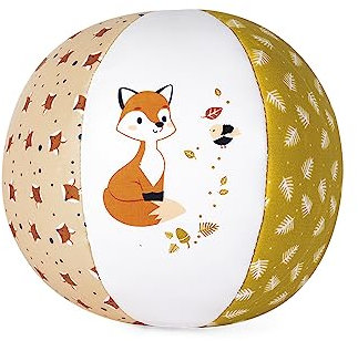 KALOO - Mein Babyball mit Fuchs - 10 cm - Babyspielzeug - Weicher Ball mit Bildern für Kinder - Fördert Feinmotorik und Vorstellungskraft. Ab 6 Monate, K221500