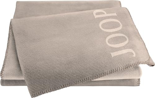 Joop! Plaid Touch Baumwollmischung steingrau Größe 130x150 cm
