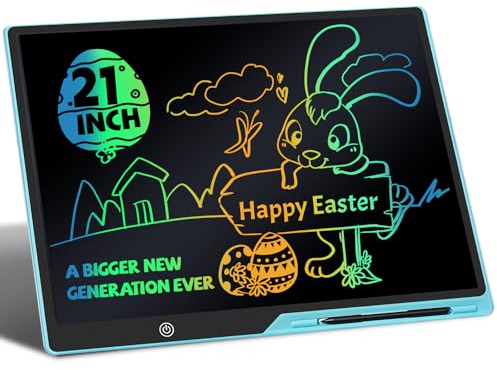LCD Writing Board for Kids 21 Inch,Rechargeable Drawing Board Magic Board Drawing Board Kids 3+ Years, Birthday Toys for 3 4 5 6 7 8 Girls Boys (Blue, 21 Inch)