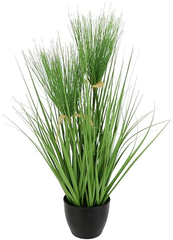 Flair Blomma cyperngräs i kruka, kattgräs, gräs, dekorgräs, hugglans, konstgjort cyperngräs, cyperus, krukväxt, grön växt, konstgjord planta, perenn