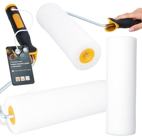Rullo Schiuma 25 cm Rotoli Pittura Idropitture Vernici Smalti Impregnanti Muri Strumento Supporto Versatile Lavori Ristrutturazione Domestica Professionale