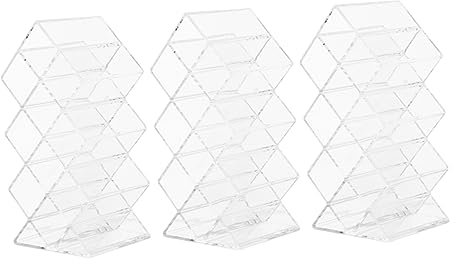 VICASKY Lot de 3 porte-rouges à lèvres avec compartiments en forme de poisson - Tour pratique pour le maquillage - Pour le rangement des cosmétiques et une présentation élégante