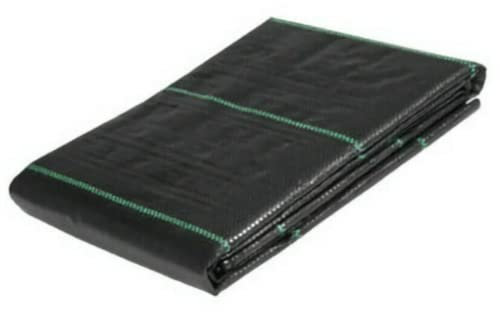 Yuzet 3m x 10m Black 100gsm Heavy Duty Weed Control Fabric, Ground cover Membrane, UV stabilised Weed Barrier Fabric. Under Patios, Garden, Flower beds, Landscaping - weed suppressant membrane