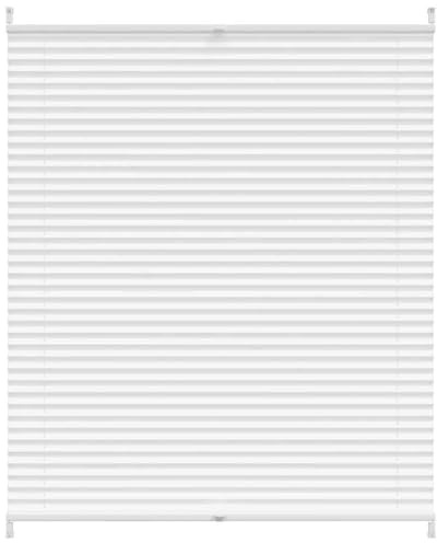 vidaXL Plissee 110x100cm Weiß Klemmfix Faltrollo Jalousie Plisseerollo Rollo