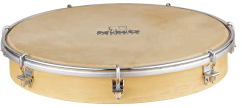 Nino Percussion Tunable Hand Drum - Mittelgroße Handtrommel für Kinder ab 5 Jahren - Durchmesser 10 Zoll (ca. 25 cm) - Siam Eiche, Natur (NINO36)