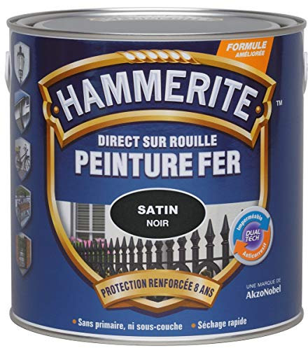 Hammerite hierro satinado 0l25 negro