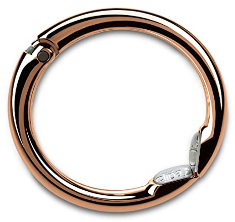 Clipa Colgador de monedero - PVD de cobre pulido - El anillo que se abre en un gancho y cuelga en solo 10 mm de espacio, soporta 15 kg, garantía de 3 años