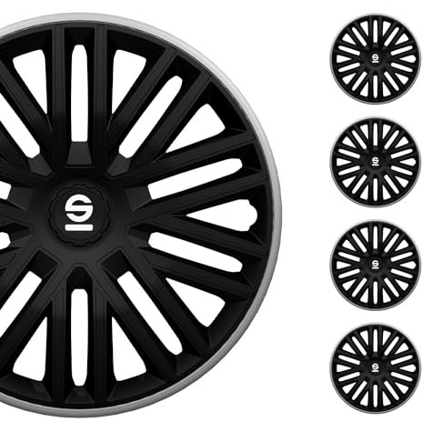Set Sparco Copricerchi 4 Pezzi Bergamo 15 pollici Nero/Grigio