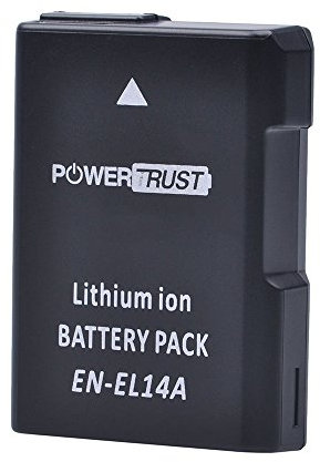 PowerTrust 1Pc EN-EL14 EN-EL14a Battery for Nikon D3100, D3500, D3400, D5500, D5300, D5600, D3300, D5200, Coolpix P7000, P7100, P7700, P7800, P8000