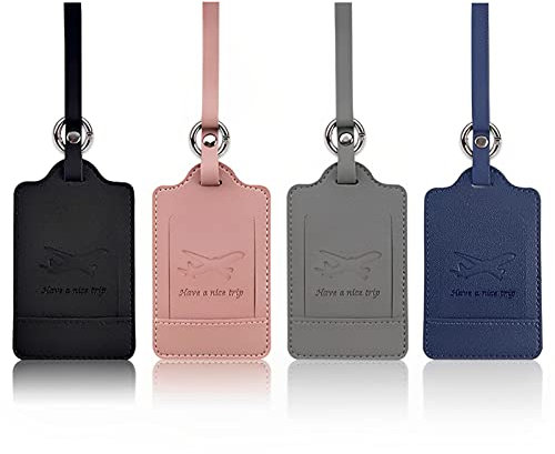 Kofferanhänger mit Adressschild 4 Stück, Gepäckanhänger Kofferanhänger Koffer Anhänger Luggage Tag für Reisezubehör Handtaschen Rucksäcke