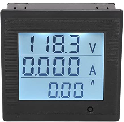 Uadme 6-200V Multímetro, DC Z3-20A Probador de Voltios Función de Alarma Mini LCD Amperímetro Digital Voltímetro Eléctrico Amperímetro para Detección de Voltaje y Corriente Alarma de Monitoreo