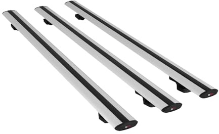 Apline Kompatibel mit Dacia Jogger 2021-2026 Basic Model Relingträger Dachträger Auto Gepäckträger Grau Aluminium 3 Stangen