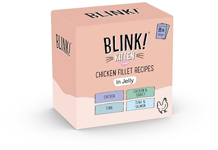Blink! Kitten Chicken and Fish Pouch Selection in Jelly 8 x 85 g