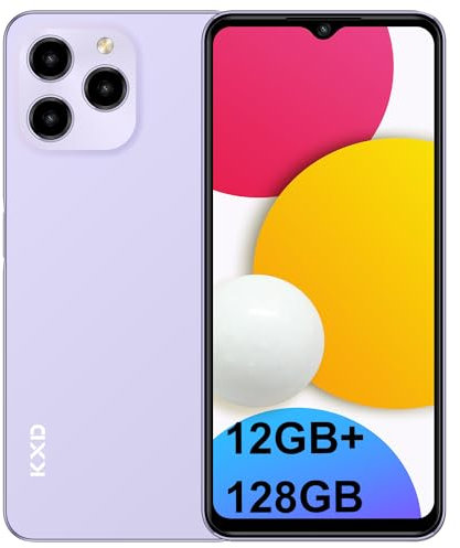 KXD A07 Smartphone Ohne Vertrag, 12GB+128GB/256GB erweiterbar, 4500mAh 6.6 HD+ Display Android 13 Handy günstig Smartphone 4G, Octa Core Prozessor, 13MP Panorama Kamera,Dual SIM 3 Steckplatz, Wi-Fi