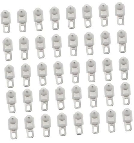 Hoement 100pezzi Accessori per Tende Scorrevoli Rulli Silenziosi Inossidabile per Montaggio su Binari Tende Facili da Installare e Resistente alle Intemperie