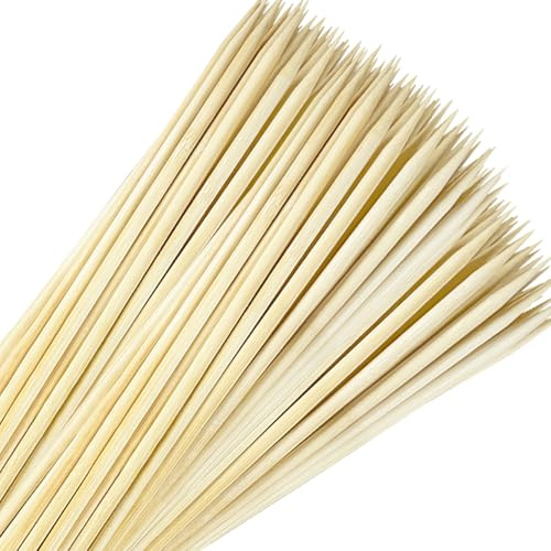 Bulk Value Bamboo Smores Sticks (200 Pcs), Long 17.5 Marshmallow Roasting Sticks for Fire Pit, 5mm Heavy Duty Wooden Skewers for Smore Hot Dog Barbecue Thick for Campfire Grilling Camping Bonfire