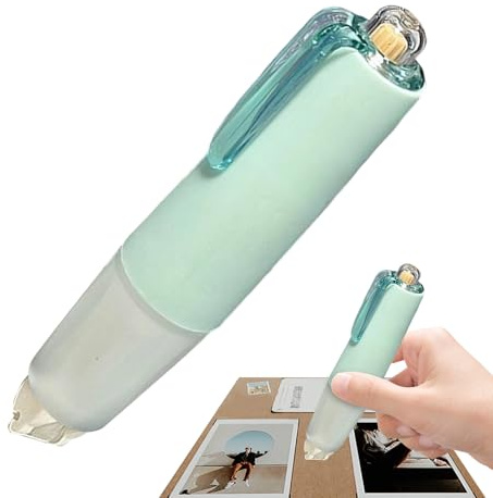 Självhäftande remsor roller | infällbart lim för skolmaterial, 4 stycken klippbok tejprullar, för journaling kontor papper konst kort, pyssel album, klassrum vuxna lärare
