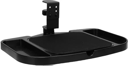 VELATEMOR Klämma på Musplattform Justerbar Ergonomisk Bricka för Hemmakontor och Spelbord Kolstål och ABS-konstruktion