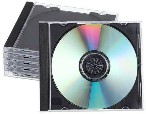 PATKAW 6 St Transparenta Cd-fodral i Robust CD Dvd Förvaringslåda Skyddande och Portabel Disc Plastic Case Lätt Att Transportera och Märka för Musik och Film