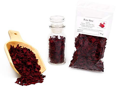 Rote Bete getrocknet in Würfel und Streifen | Als Knabberspaß für Nager, Suppeneinlage, Marinaden Gewürz uvm. 30g