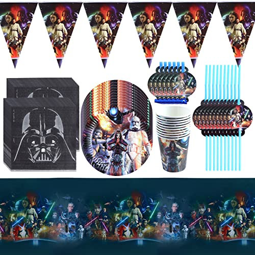 YOILIK 58Pcs War Gebutstag Party Set, War Partygeschirr, War Thema Geburtstagsfeier Dekorationen, War der Becher Servietten Trinkhalme für Junge Party Dekoration Kinder