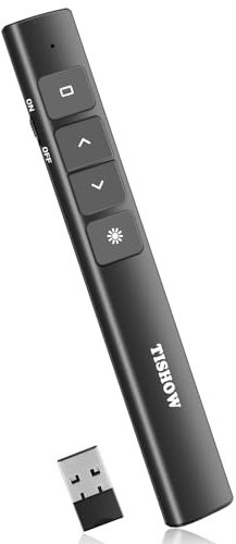 TISHOW Presentation Clickers,Clicker for Powerpoint, 2.4GHz Hyperlink Wireless Presenter Remote PowerPoint Clicker for Keynote/PPT/Mac/PC