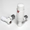WITEN&NOCK Vannes pour radiateur - Kit de vannes thermostatiques - Raccord avant et retour 1/2 pour chauffage - Raccord latéral - Blanc - Vannes d'angle - Montage d'angle