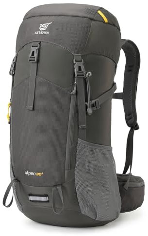 SKYSPER Wanderrucksack 30L Trekkingrucksack mit Rückenbelüftung und Netzrücken Tagesausflüge für Wandern Bergen Daypack