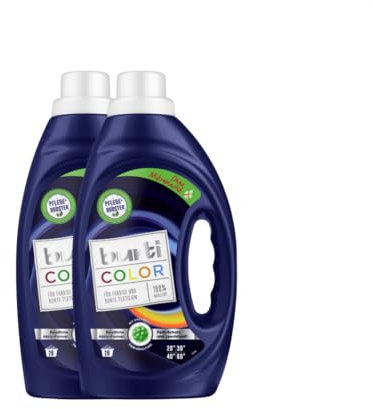 2er Pack Burti Color Feinwaschmittel flüssig (2 x 1,45l) - mit Farb-Schutz reinigt bunte & farbige Textilien & unterstüzt die Leuchtkraft der Farben, ohne Mikroplastik für ca. 52 Waschladungen