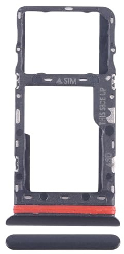 Ricambio Compatibile con TCL Tab 10 5G 9183G Carrello Vassoio Alloggio SUPPORTO adattatore SLOT PORTA CARD carrello per SCHEDA SIM + vano Memoria Micro Sd (Nero)