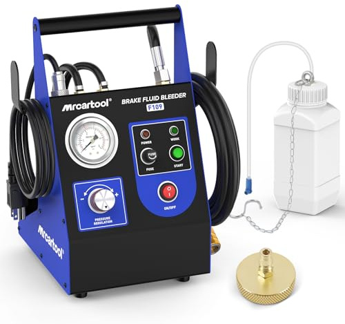 Spurgo freno elettrico, 220 V, macchina completamente automatica con 1 contenitore dell'olio e 1 raccordo adattatore, pressione 0,5 – 2,5 bar