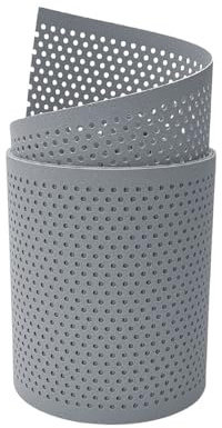 zaun|zu® Premium Sichtschutzstreifen GELOCHT | genarbte Oberfläche | 20% Lochmuster | PP für Doppelstabmatten | Sichtschutz Rolle | Polypropylen | Zaunblende | Made in Germany Fenstergrau 2,55m