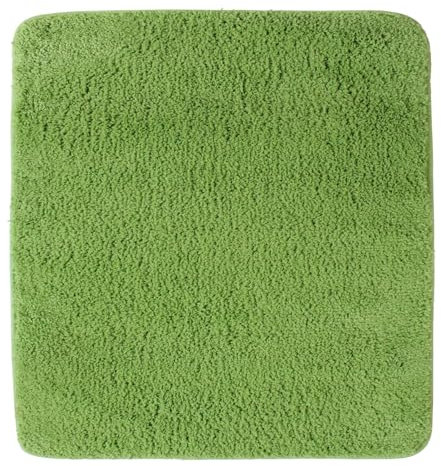 NYVI WC Vorleger NYVISpa Lasalle 50x50 cm Grün Ohne Ausschnitt - Badvorleger - rutschfest, Saugfähig, Schnell Trocknend, Fußbodenheizung geeignet, Oeko-TEX, Waschbar, Weich