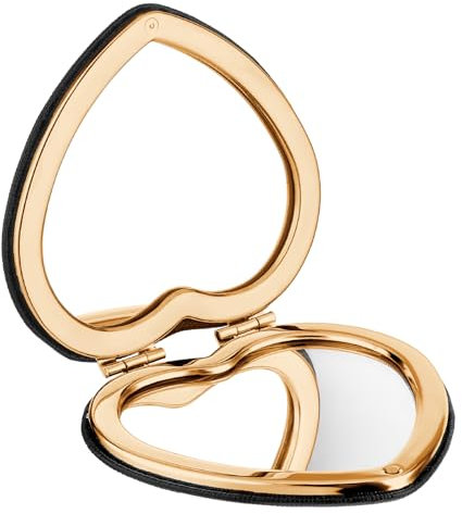 Ptwola Mini Tragbarer Kosmetikspiegel Kompakter Kleiner Spiegel in Herzform mit Vergrößerung doppelseitiger Reise Make up Spiegel Geeignet für Damen Ausbesserungen Geldbörsen Handtaschen Geldbörse