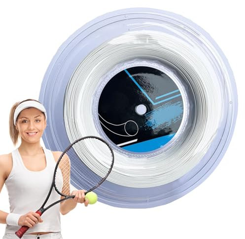 Cuerda para raqueta de tenis, cuerda de tenis, líneas de bola de alta resistencia, 200 m de vibración, que evita la práctica del tenis y la cuerda de entrenamiento para principiantes y profesionales