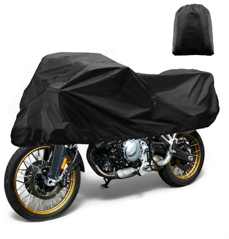 X AUTOHAUX Motorcycle Cover Outdoor Waterproof Motorbike Cover Half Cover 420D-PU Black Protection Sun Rain Cover Fits 86.61x37.4x23.62