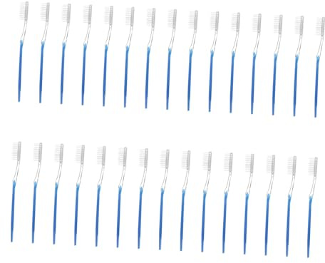 ROMISBABA Cepillos De Dientes Desechables Suaves De Viaje 30 Piezas Material Seguro Para Hoteles y Viaje Higiene Bucal Práctica y Portátil Para Adultos y Viajeros