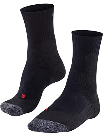 FALKE TE2 M So cotone filo funzionale antivesciche 1 paio, Calzini da tennis Uomo, Nero Black 3000, 42-43