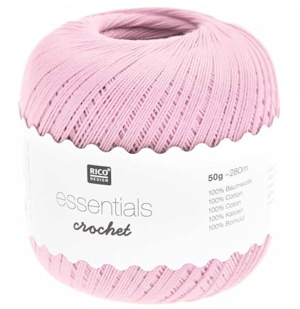 Rico Design Essentials Crochet, 100% Baumwolle, Pink