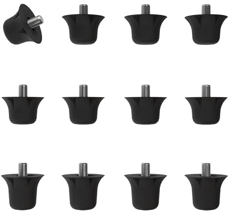 55 Sport Classic Nylon SG Replacement Football Studs - 12 Pack (13/16mm) - Black