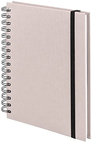 Rössler 1875452581 – S.O.H.O. Wire-O-anteckningsbok med elastiskt band, DIN A5, 21,8 x 15,5 x 2 cm, 80 ark, pulver, 1 styck